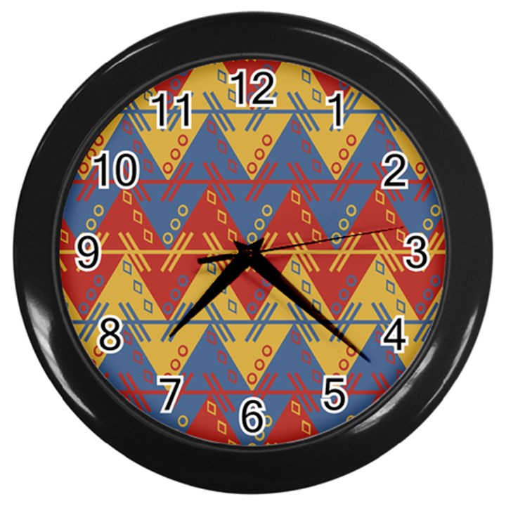 Aztec Wall Clock (Black)