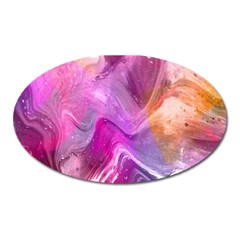 Background-color Oval Magnet by nate14shop