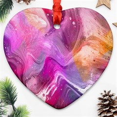 Background-color Heart Ornament (two Sides) by nate14shop