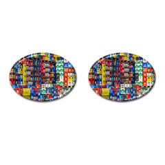 Beverages Cufflinks (oval) by nate14shop