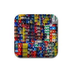 Beverages Rubber Square Coaster (4 Pack) by nate14shop