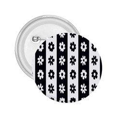 Black-and-white-flower-pattern-by-zebra-stripes-seamless-floral-for-printing-wall-textile-free-vecto 2 25  Buttons by nate14shop