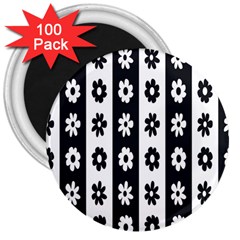 Black-and-white-flower-pattern-by-zebra-stripes-seamless-floral-for-printing-wall-textile-free-vecto 3  Magnets (100 Pack) by nate14shop