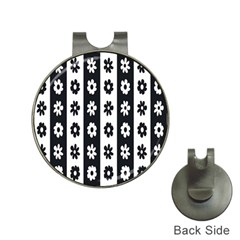 Black-and-white-flower-pattern-by-zebra-stripes-seamless-floral-for-printing-wall-textile-free-vecto Hat Clips With Golf Markers