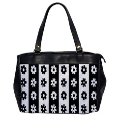 Black-and-white-flower-pattern-by-zebra-stripes-seamless-floral-for-printing-wall-textile-free-vecto Oversize Office Handbag by nate14shop