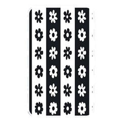 Black-and-white-flower-pattern-by-zebra-stripes-seamless-floral-for-printing-wall-textile-free-vecto Memory Card Reader (rectangular) by nate14shop