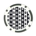 Black-and-white-flower-pattern-by-zebra-stripes-seamless-floral-for-printing-wall-textile-free-vecto Poker Chip Card Guard (10 pack) Front