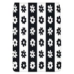 Black-and-white-flower-pattern-by-zebra-stripes-seamless-floral-for-printing-wall-textile-free-vecto Removable Flap Cover (L) Front