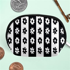 Black-and-white-flower-pattern-by-zebra-stripes-seamless-floral-for-printing-wall-textile-free-vecto Accessory Pouch (medium)