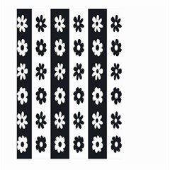 Black-and-white-flower-pattern-by-zebra-stripes-seamless-floral-for-printing-wall-textile-free-vecto Large Garden Flag (two Sides)