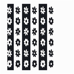 Black-and-white-flower-pattern-by-zebra-stripes-seamless-floral-for-printing-wall-textile-free-vecto Small Garden Flag (two Sides) by nate14shop