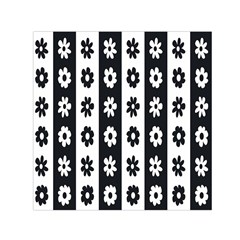 Black-and-white-flower-pattern-by-zebra-stripes-seamless-floral-for-printing-wall-textile-free-vecto Square Satin Scarf (30  X 30 ) by nate14shop