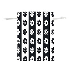 Black-and-white-flower-pattern-by-zebra-stripes-seamless-floral-for-printing-wall-textile-free-vecto Lightweight Drawstring Pouch (s) by nate14shop