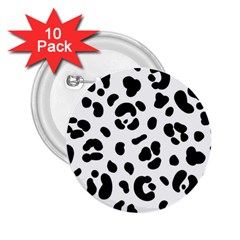 Blak-white-tiger-polkadot 2 25  Buttons (10 Pack)  by nate14shop