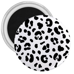 Blak-white-tiger-polkadot 3  Magnets by nate14shop