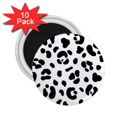 Blak-white-tiger-polkadot 2 25  Magnets (10 Pack)  by nate14shop