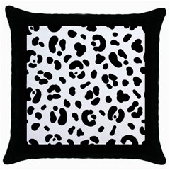 Blak-white-tiger-polkadot Throw Pillow Case (black)