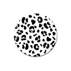 Blak-white-tiger-polkadot Magnet 3  (round) by nate14shop