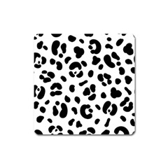 Blak-white-tiger-polkadot Square Magnet by nate14shop