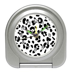 Blak-white-tiger-polkadot Travel Alarm Clock by nate14shop