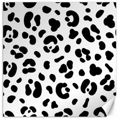 Blak-white-tiger-polkadot Canvas 12  X 12  by nate14shop