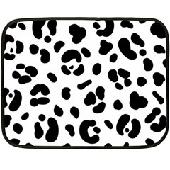 Blak-white-tiger-polkadot Double Sided Fleece Blanket (mini)  by nate14shop