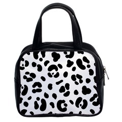 Blak-white-tiger-polkadot Classic Handbag (two Sides) by nate14shop