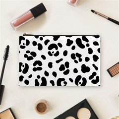 Blak-white-tiger-polkadot Cosmetic Bag (medium) by nate14shop