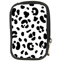 Blak-white-tiger-polkadot Compact Camera Leather Case by nate14shop