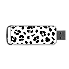 Blak-white-tiger-polkadot Portable Usb Flash (one Side) by nate14shop