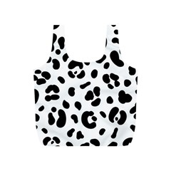 Blak-white-tiger-polkadot Full Print Recycle Bag (s) by nate14shop