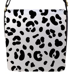 Blak-white-tiger-polkadot Flap Closure Messenger Bag (s) by nate14shop