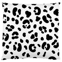 Blak-white-tiger-polkadot Large Flano Cushion Case (one Side) by nate14shop