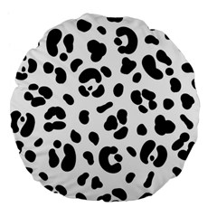 Blak-white-tiger-polkadot Large 18  Premium Flano Round Cushions