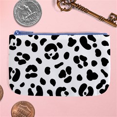 Blak-white-tiger-polkadot Large Coin Purse by nate14shop