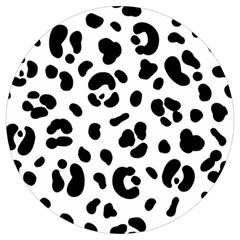 Blak-white-tiger-polkadot Round Trivet