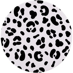 Blak-white-tiger-polkadot Uv Print Round Tile Coaster