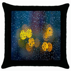 Bokeh Throw Pillow Case (black)