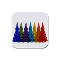 Christmas-002 Rubber Square Coaster (4 Pack) by nate14shop