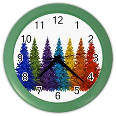 Christmas-002 Color Wall Clock by nate14shop