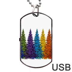 Christmas-002 Dog Tag Usb Flash (one Side) by nate14shop