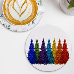 Christmas-002 Uv Print Round Tile Coaster by nate14shop