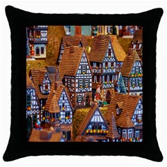 Christmas-motif Throw Pillow Case (black)