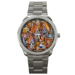 Christmas-motif Sport Metal Watch Front