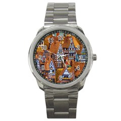 Christmas-motif Sport Metal Watch