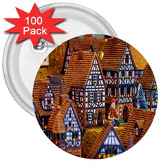 Christmas-motif 3  Buttons (100 Pack) 