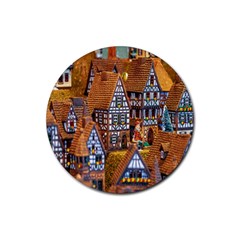 Christmas-motif Rubber Coaster (round)