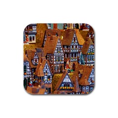 Christmas-motif Rubber Square Coaster (4 Pack)