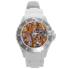 Christmas-motif Round Plastic Sport Watch (l)