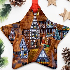 Christmas-motif Star Ornament (two Sides) by nate14shop